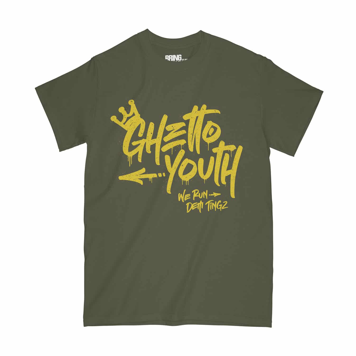 run tingz ghetto youth t-shirt mockup